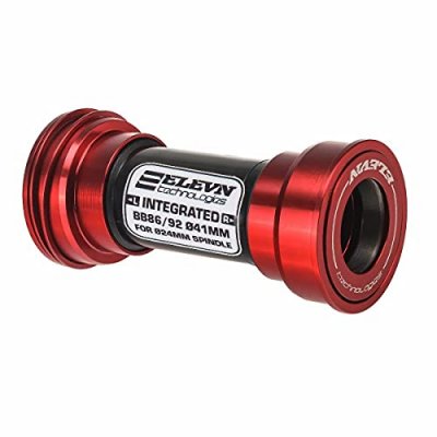 ELEVN Boitier de p&eacute;dalier Press Fit  - Rouge - 24mm - BB86 - Bmx