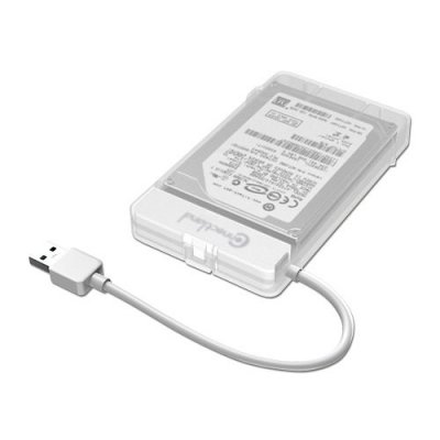Bo&icirc;tier externe 2 en 1 pour disque 2.5'' SATA USB v3.0 322-WH Blanc Connectland