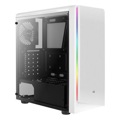 AEROCOOL Boitier Moyen Tour ATX  Rift WG RGB avec Panneau vitr&eacute; (Blanc)
