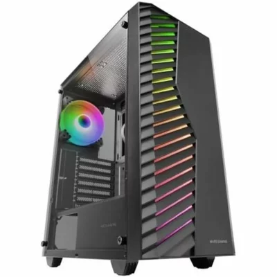 MARS GAMING Boitier Moyen Tour ATX MC-Volt RGB avec panneau vitr&eacute; (Noir)