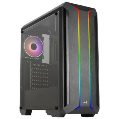 AEROCOOL Boitier moyen tour atx skyline v2 rgb avec panneau vitr&eacute; (noir)