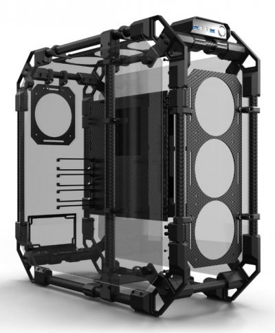 ALPHACOOL Bo&icirc;tier PC  Apex Skeleton Carbon 
