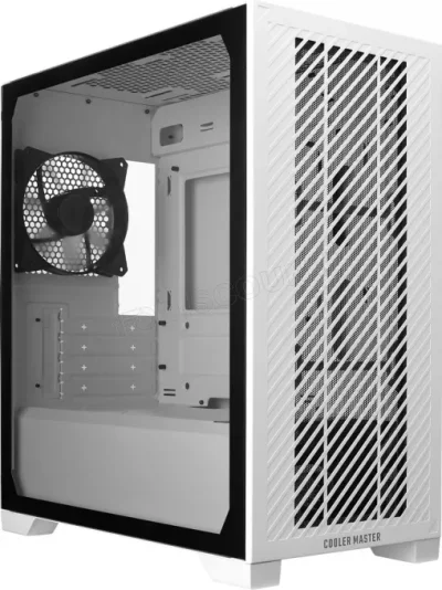 COOLER MASTER Bo&icirc;tier Pc Aster Elite 301 Lite Verre Tremp&eacute; Blanc
