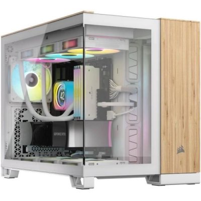 CORSAIR Bo&icirc;tier PC - - CC-9011288-WW - 2500X - mATX - PC Case - White/Bamboo