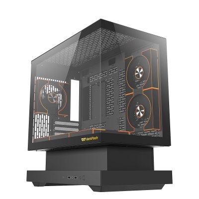 DARKFLASH Bo&icirc;tier PC -  - FLOATRON F1 - Noir - Cube - Format M-ATX