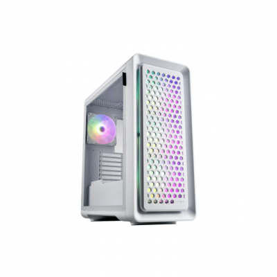 FSP Bo&icirc;tier PC  CUT593A RGB Blanc sans alim/E-ATX/Verre tremp&eacute; 