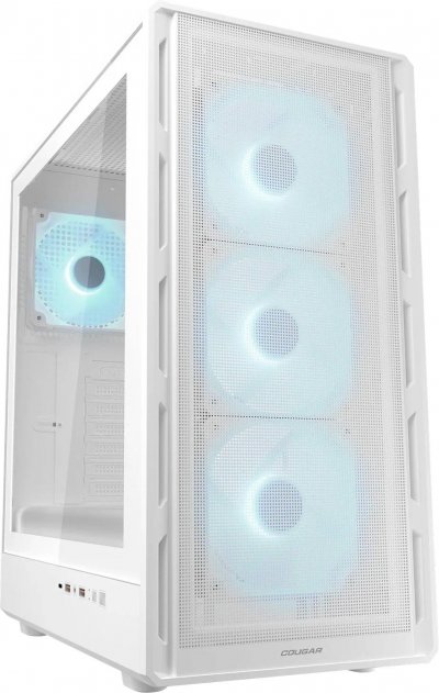 COUGAR Boitier PC Gaming -  - AIRFACE PURE PRO - Blanc - 4 Ventilateurs ARGB - USB-C 3.2 Gen2