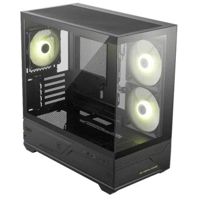MSI Bo&icirc;tier PC gaming  MAG PANO M100R mini tour noir ARGB avec panneau lat&eacute;ral verre tremp&eacute;