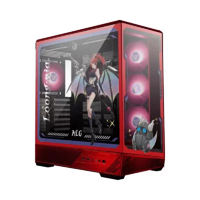 MSI Bo&icirc;tier Pc Gaming Pano 130r Mlg Edition Verre Tremp&eacute; Rouge Et Noir 460 X 232 X 490 Mm 