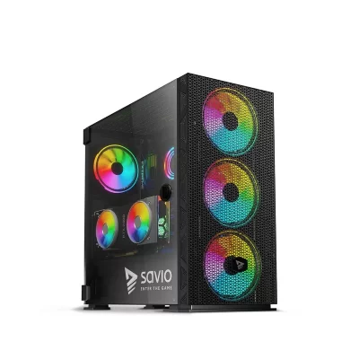 SAVIO Bo&icirc;tier PC Gaming  RAPTOR X1 ARGB ATX - RGB - 3 ventilateurs inclus