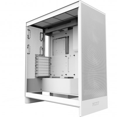 NZXT Boitier PC H7 FLOW moyen tour blanc avec panneau lat&eacute;ral verre tremp&eacute;
