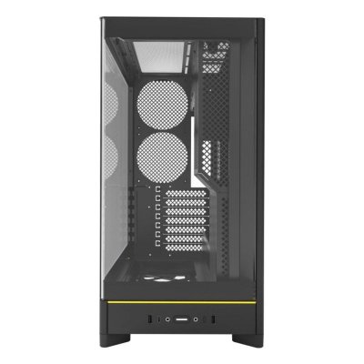 MONTECH Bo&icirc;tier PC - - HS02 - ATX Mid-Tower - Verre incurv&eacute; - Ventilation efficace - Design r&eacute;versible