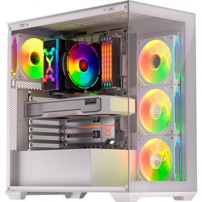KRUX Bo&icirc;tier PC -  - KRXD009 - Blanc - Tour - Verre tremp&eacute;