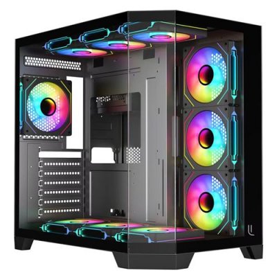 LUSORIS Bo&icirc;tier PC -  - LUXERIA ST-800 - Noir - 7 Ventilateurs ARGB - USB 3.0/2.0