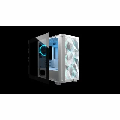 M.RED Bo&icirc;tier PC  StarDust Mini Blanc RGB - mT/sans alim./mATX