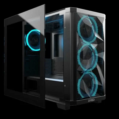 M.RED Bo&icirc;tier PC  StarDust Mini Noir RGB - mT/sans alim./mATX