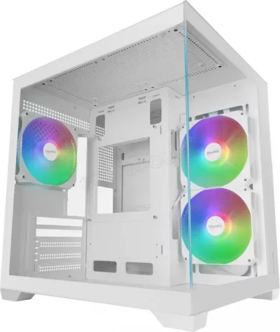 MARS GAMING Bo&icirc;tier PC -  - MC-VIEW3 - Micro-ATX - Verre tremp&eacute; panoramique - 3x ARGB 120 mm
