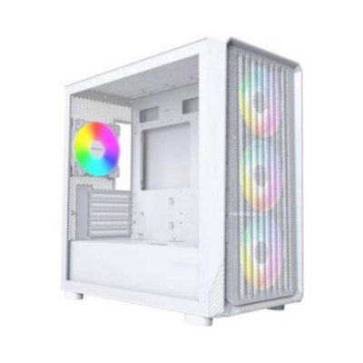 MONTECH Bo&icirc;tier PC Micro ATX -  - X5M - Ventilateurs ARGB - Panneau en verre - Blanc