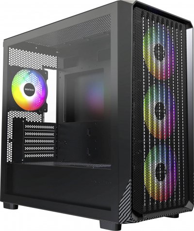 MONTECH Bo&icirc;tier PC Micro ATX - - X5M - Ventilateurs ARGB - Panneau en verre - Fibre de carbone
