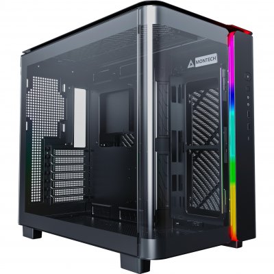 MONTECH Bo&icirc;tier PC Midi-Tower - - King 95 - Verre tremp&eacute; - ARGB - Noir