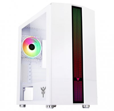 ITEK Boitier PC Mini Tour Micro ATX  Liflig 41 RGB avec panneau vitr&eacute; - Blanc