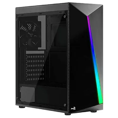 AEROCOOL Bo&icirc;tier PC Moyen Tour ATX avec panneau vitr&eacute;  Shard Tempered Glass RGB