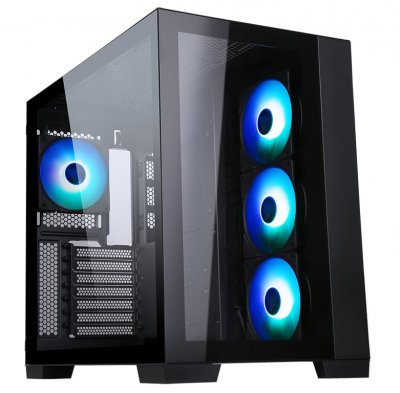 ITEK Bo&icirc;tier PC Moyen Tour ATX avec panneau vitr&eacute;  Dark Cave RGB