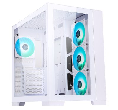 ITEK Bo&icirc;tier PC Moyen Tour ATX avec panneau vitr&eacute;  Dark Cave RGB - blanc - TU