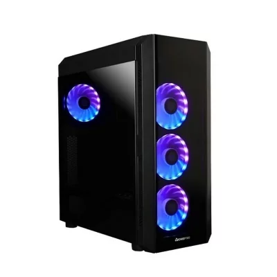 CHIEFTEC Boitier PC Moyen Tour ATX  Scorpion 3 RGB avec panneaux vitr&eacute;s - Noir