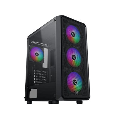 XIGMATEK Bo&icirc;tier PC sans alimentation - - DUO X - Moyen tour - Format E-ATX - 4x120mm RGB inclus - Noir