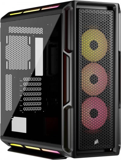 CORSAIR Bo&icirc;tier PC - S&eacute;rie iCUE LINK 5000T LX RGB - Moyen tour - Noir