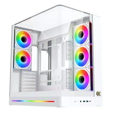 XIGMATEK Bo&icirc;tier PC  Pano II EN48579 Blanc ARGB Vitr&eacute; Moyen Tour