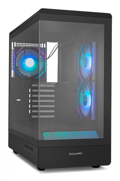 NOX Bo&icirc;tier Semitorre -  - Hummer Signal ARGB - Noir - ATX/Micro ATX - Cristal Templado