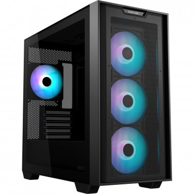 ASUS Boitiers PC  A21 PLUS MidiTower Black (A21 PLUS TG ARGB BLACK)