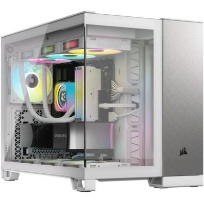 CORSAIR Boitiers PC  2500X Mid-Tower White/Silver (CC-9011289-WW)