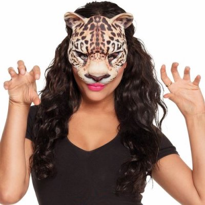 BOLAND  56731 Demi masque pour femme, l&eacute;opard, taille unique