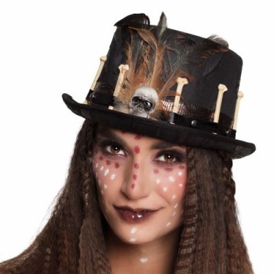 BOLAND  72181 Chapeau Voodoo Nana Noir Taglia Unica