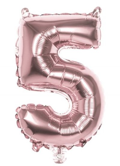 BOLAND  ballon num&eacute;ro 5 or rose 86 cm