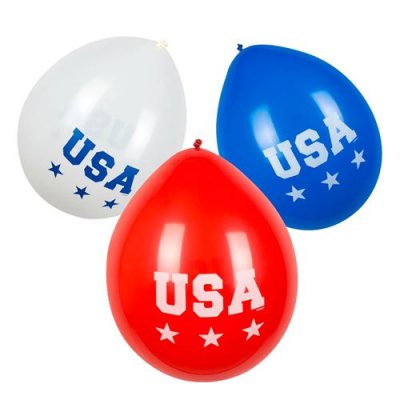 BOLAND  ballons usa 25cm 6 pi&egrave;ces