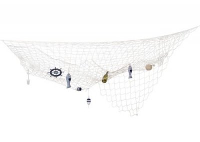 BOLAND  filet de p&ecirc;che d&eacute;coratif 300x300 cm polyester blanc
