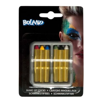BOLAND  Lot de 6&nbsp;Crayons maquillage color&eacute;es, multicolore, 545060