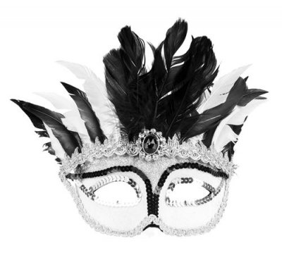 BOLAND  masque Venice Gazza vestimentaire dames noir/blanc taille unique