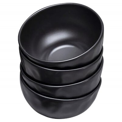KARE DESIGN Bols Organic noirs 15cm set de 4 