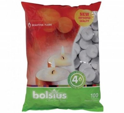 MATERIEL CH PRO Bolsius 100 Lot de 100 bougies chauffe-plat 4 heures