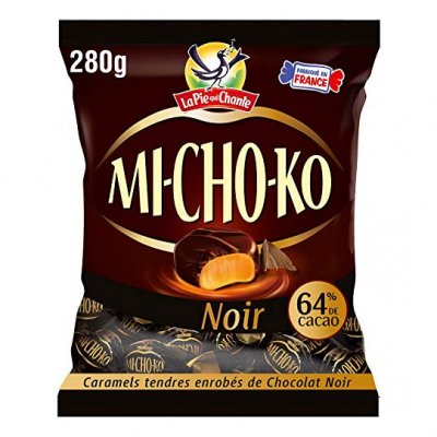 LA PIE QUI CHANTE Bonbons Caramel Chocolat Noir Michoko - Le Sachet De 280 G