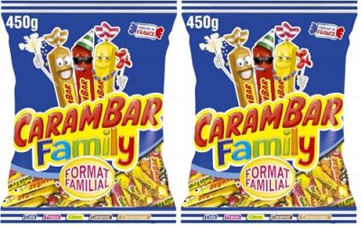 CARAMBAR Bonbons Family Parfums Assortis  - Le Sachet De 450 G