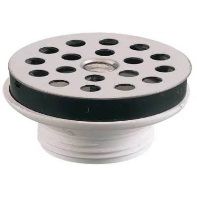 VALENTIN Bonde De Lavabo Plastique A Grille Plate Inox Diam. 63Mm