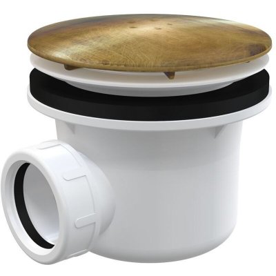 ALCAPLAST Bonde + Siphon de receveur de douche, Bronze antique (A49ANTIC) - Alca