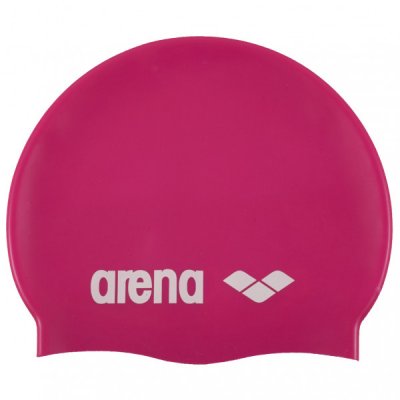 ARENA Bonnet de natation  Classic Silicone rose blanc