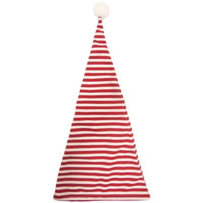 WIDMANN Bonnet de nuit ray&eacute; rouge et blanc avec pompon adulte